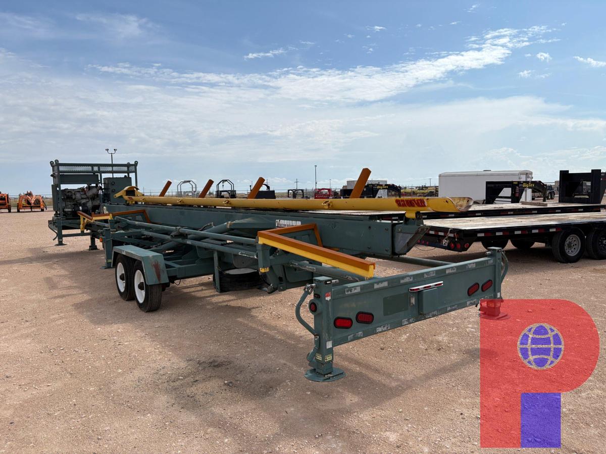Used VEKTOR 40’ X 8’ T/A GOOSENECK HYDRAULIC PIPE HANDLER TRAILER