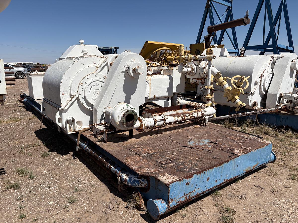 Used Gardner Denver pz9 triplex mud pump, mtd on 35’ x 12’ skid