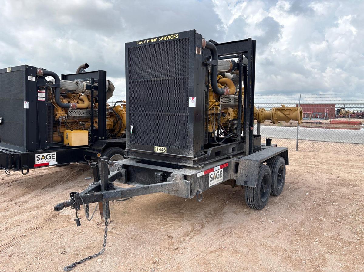 Used Cornell D6875-2 6x8 water transfer pump mtd on t/a bumper pull trailer