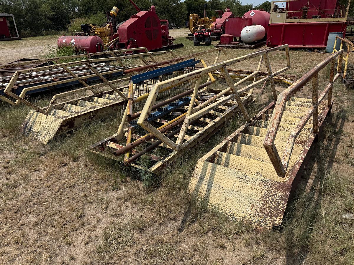 Used LOT W/ (8) 10’H TO 20’H STEEL RIG LADDERS