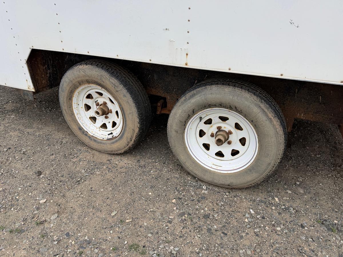 Used 2002 Shopbuilt 12’ t/a doghouse trailer