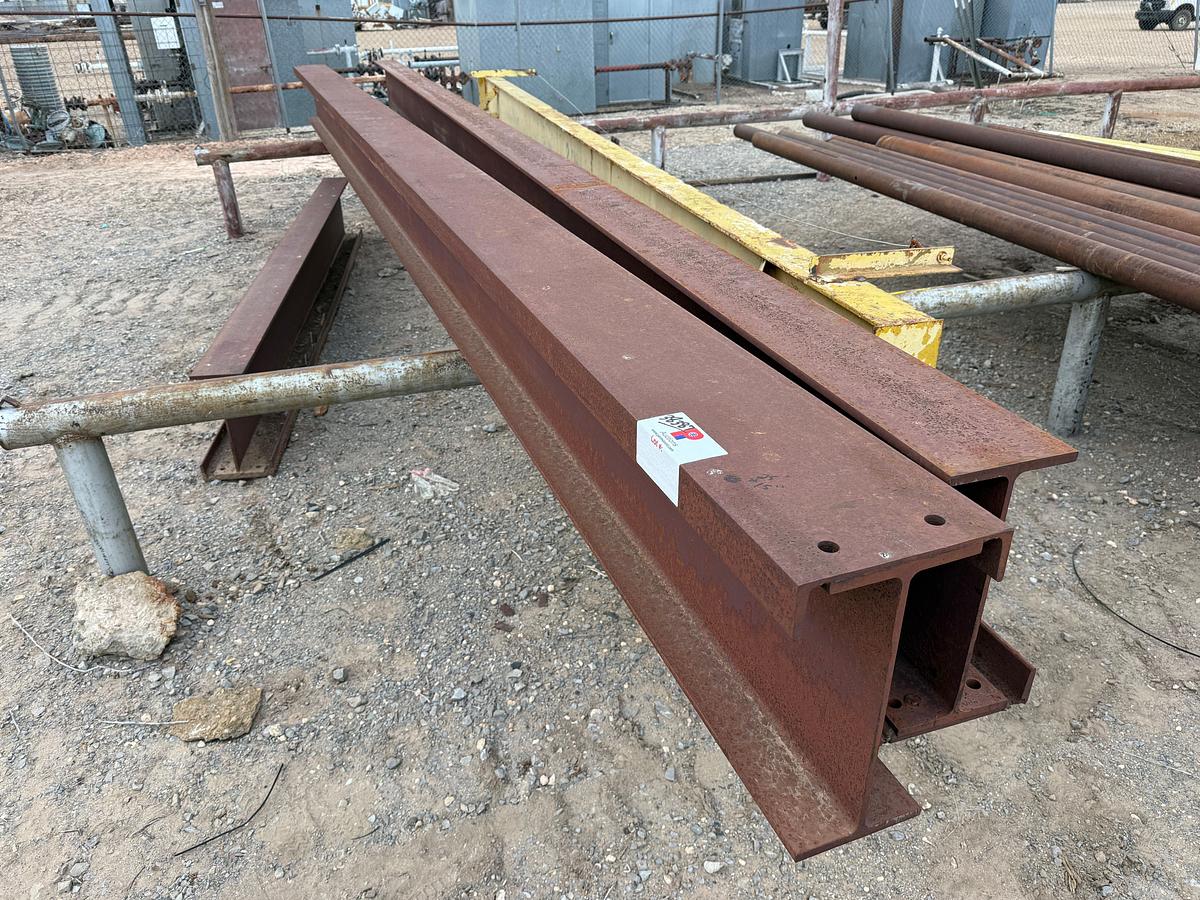 Used (2) 5/8”Th x 25’L x 15”H, (1) 5/8”Th x 11.6’L x 15”H, & (1) 1/2”Th x 21’L x 11”H I-BEAM FOR CRANE HOIST