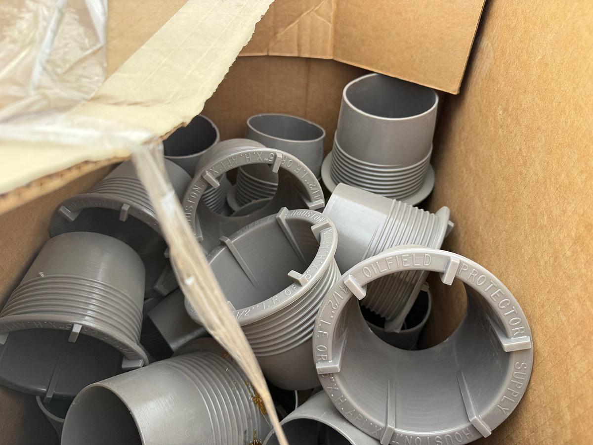 Used PALLET W/ (QTY. 300+) 4” THRU 5” IF/XH BOX/PIN END THREAD PROTECTORS