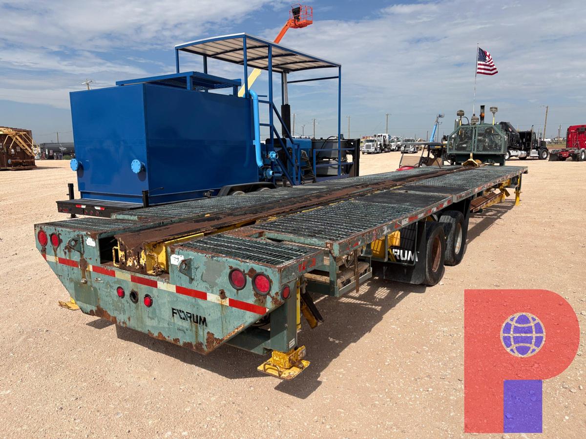 Used FORUM 40’ X 8’4” T/A GOOSENECK HYDRAULIC PIPE HANDLER TRAILER