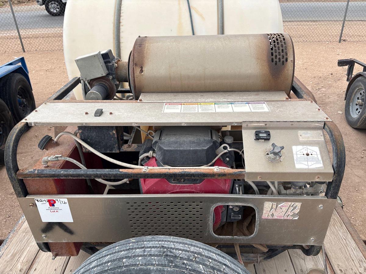 Used 14’ x 6.5’ T/A BUMPER PULL PRESSURE WASH TRAILER