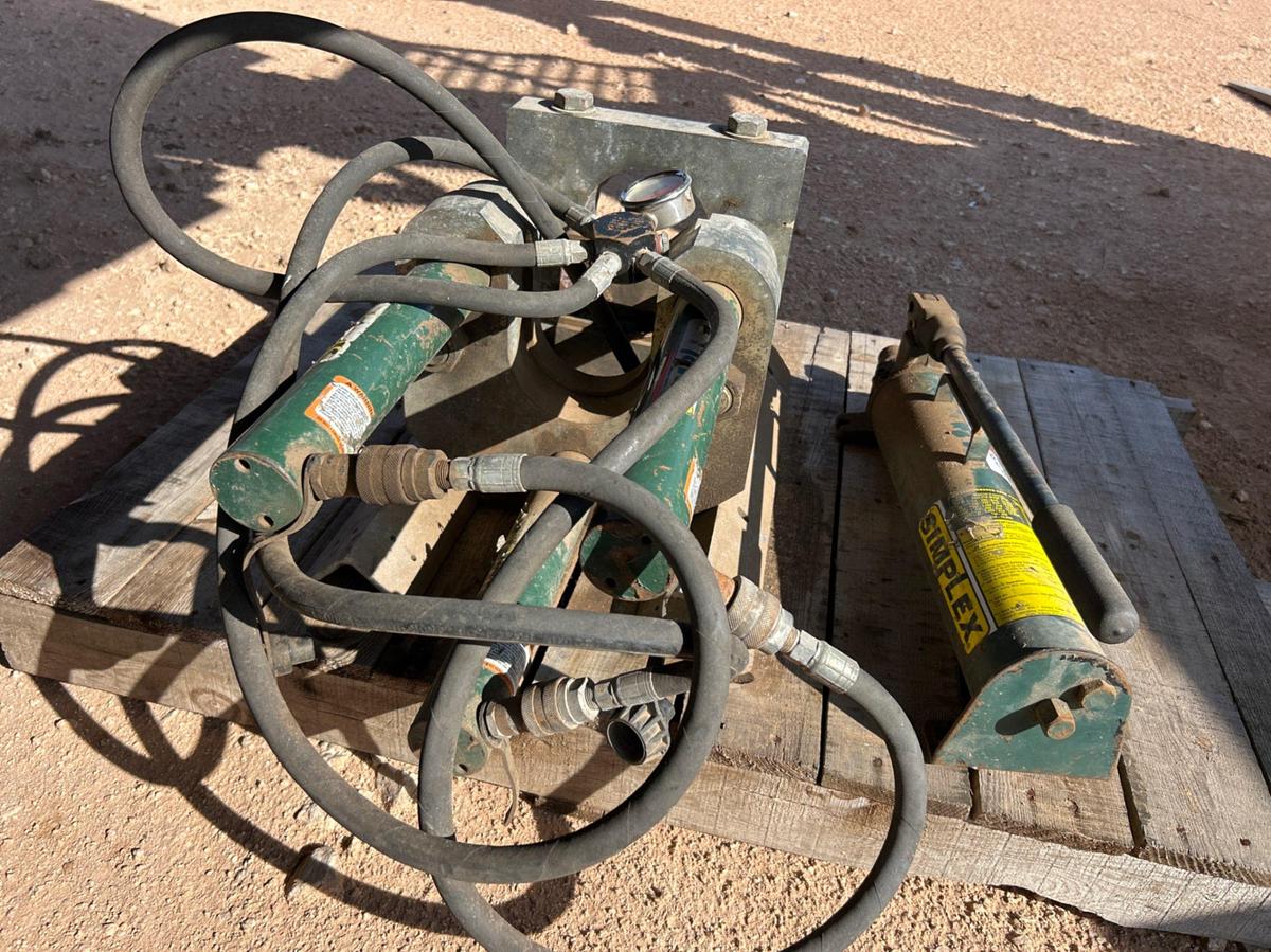 Used SIMPLEX 10,000 PSI HAND PUMP HOSE CRIMPING MACHINE