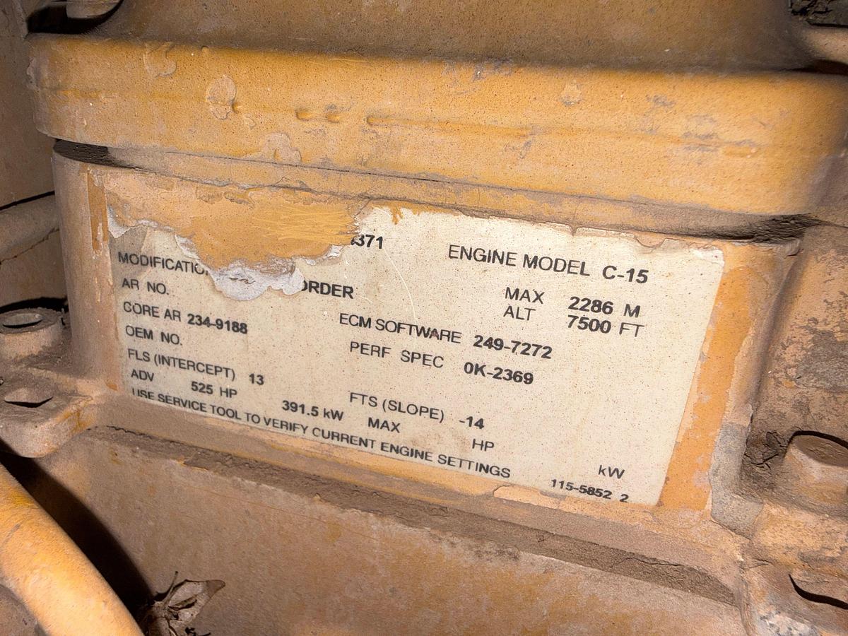 Used CATERPILLAR C15 14.6L  DIESEL ENGINE W/ RADIATOR, (INCOMPLETE)