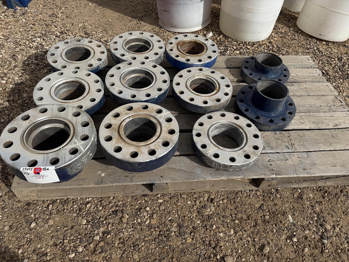 Used (12 X $) PALLET W/ 6-5/8” - 7-3/8” 3M & 5M BOP THREADED FLANGE ADAPTERS