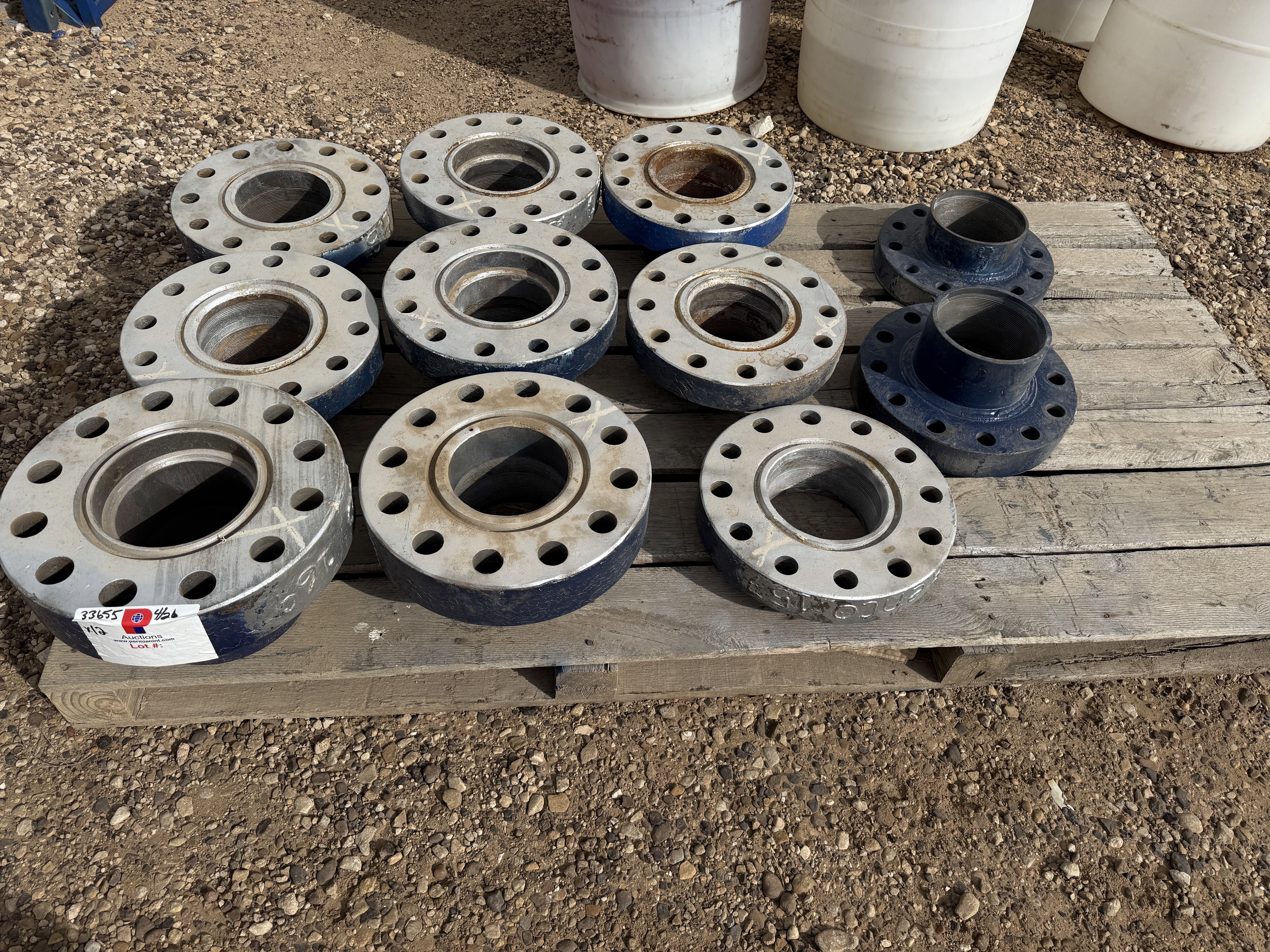 Used (12 X $) PALLET W/ 6-5/8” - 7-3/8” 3M & 5M BOP THREADED FLANGE ADAPTERS