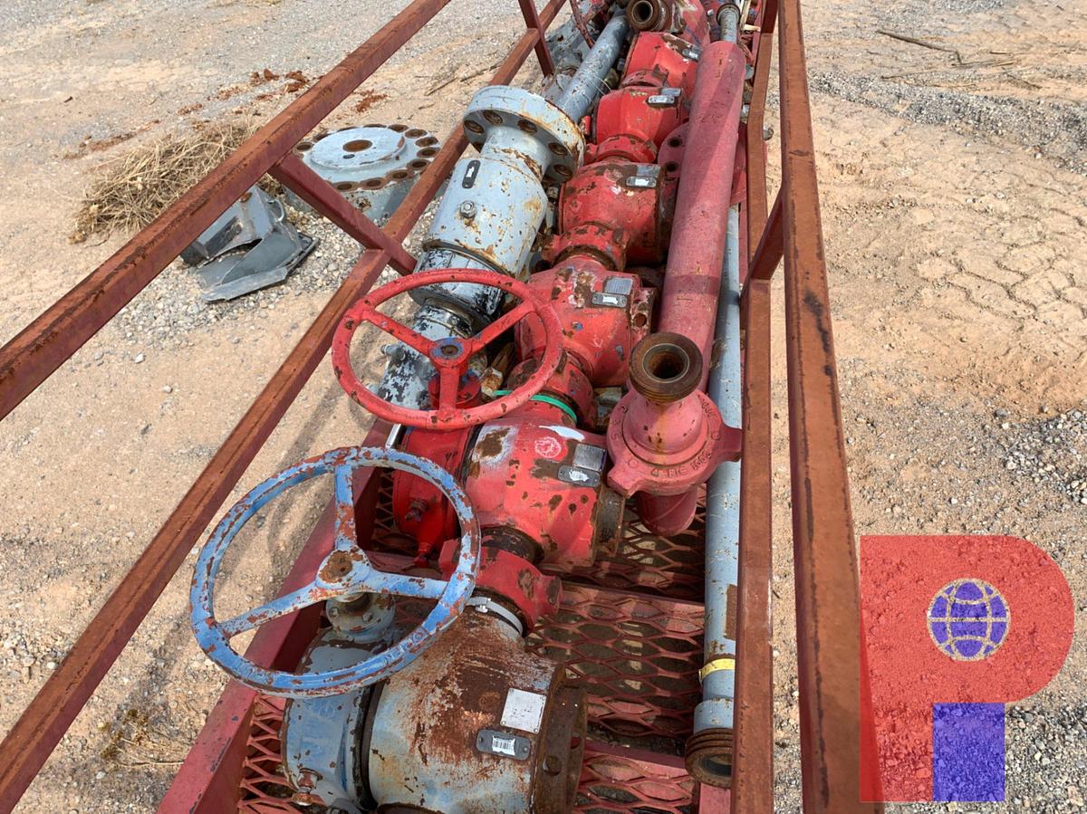 Used (7) 1502 PLUG VALVES (4) 1002 PLUG VALVES (11) ASSORTED 1002 AND 1502 FLOW LINE, AND STEEL LADDER