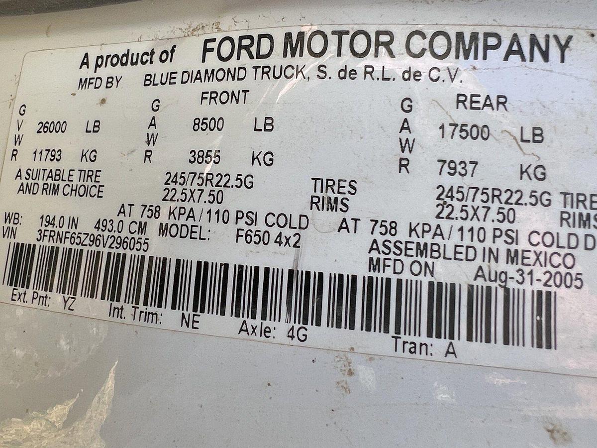 Used 2006 FORD F650 SUPER DUTY ROUSTABOUT TRUCK