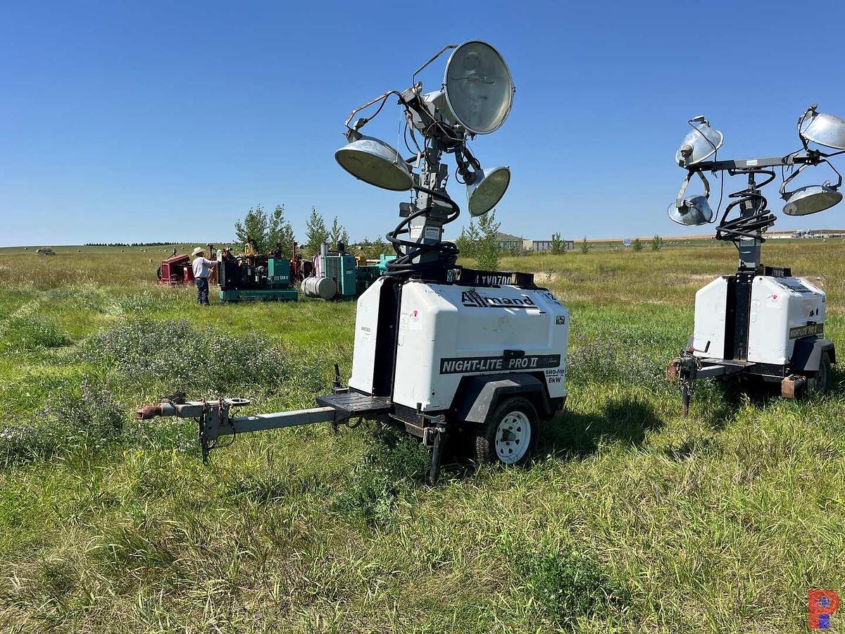 Used ALLMAND NIGHT-LITE PRO II 8KW LIGHT TOWER, TOWABLE