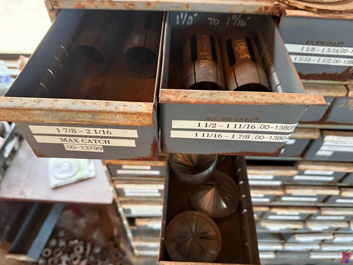 Used (2) 60-BIN FISHING TOOL SMALL PARTS & COMPONENTS SUPPLIES