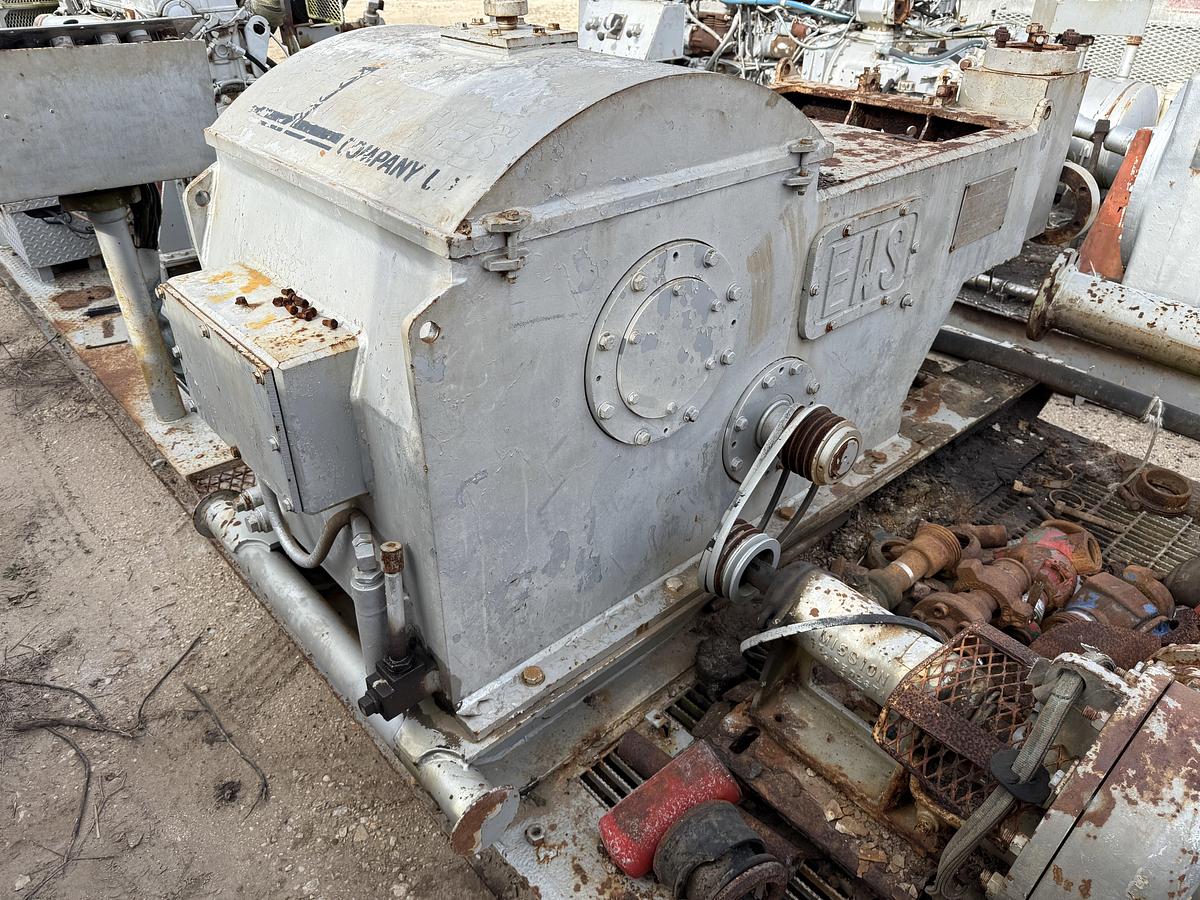 Used EWS W-440 TRIPLEX WELL SERVICE PUMP SKIDDED P/B DETROIT SERIES 60 (INCOMPLETE)