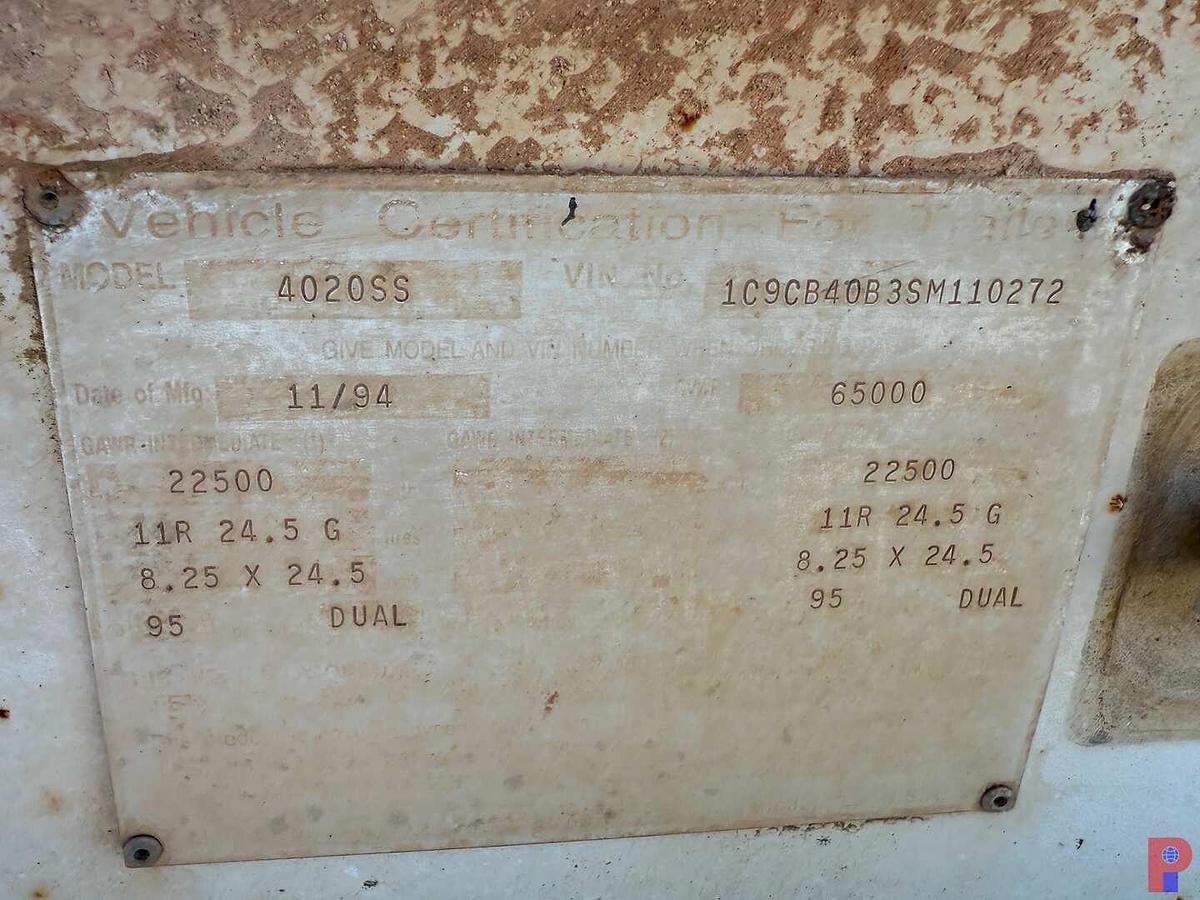 Used 1995 CLEMENT 40’ X 96” T/A BELLY DUMP TRAILER