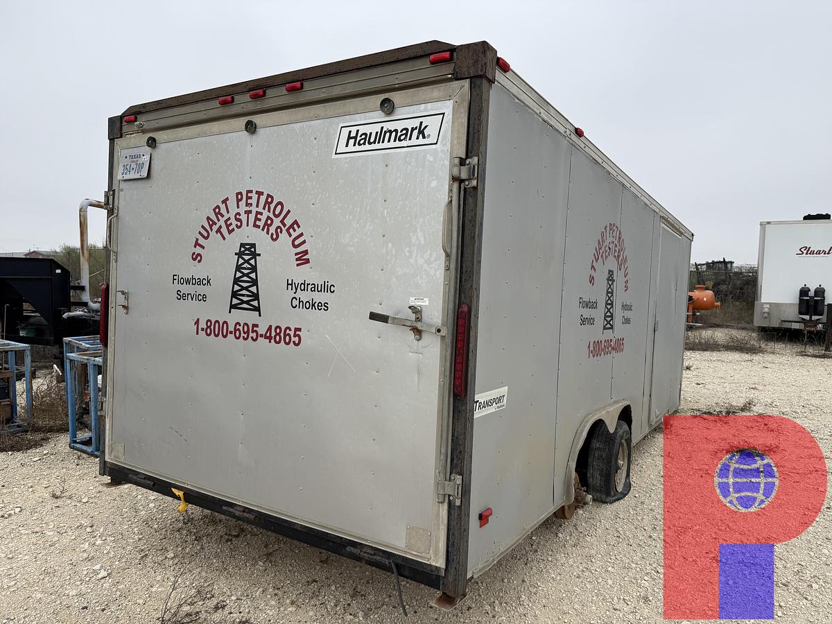 Used 2013 HAULMARK 20’ T/A BUMPER PULL CARGO TRAILER (INOPERABLE)