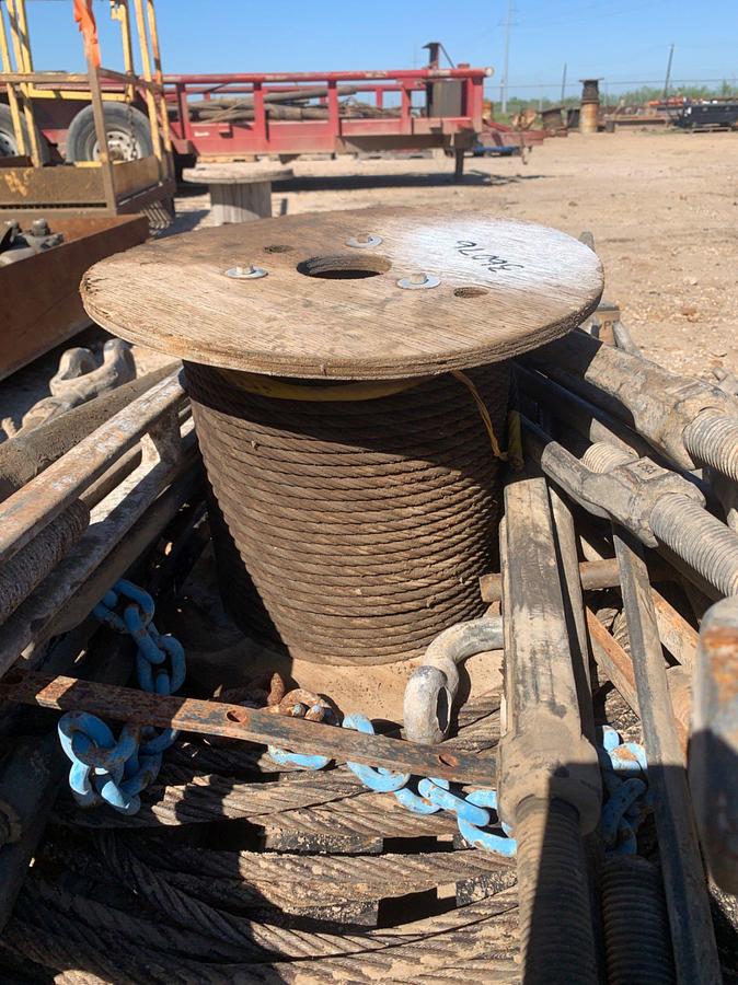 Used (3) Pallets of (15+) Turn Buckles, Spool of 3/8 Wire Rope, and 5/8 Wire Rope