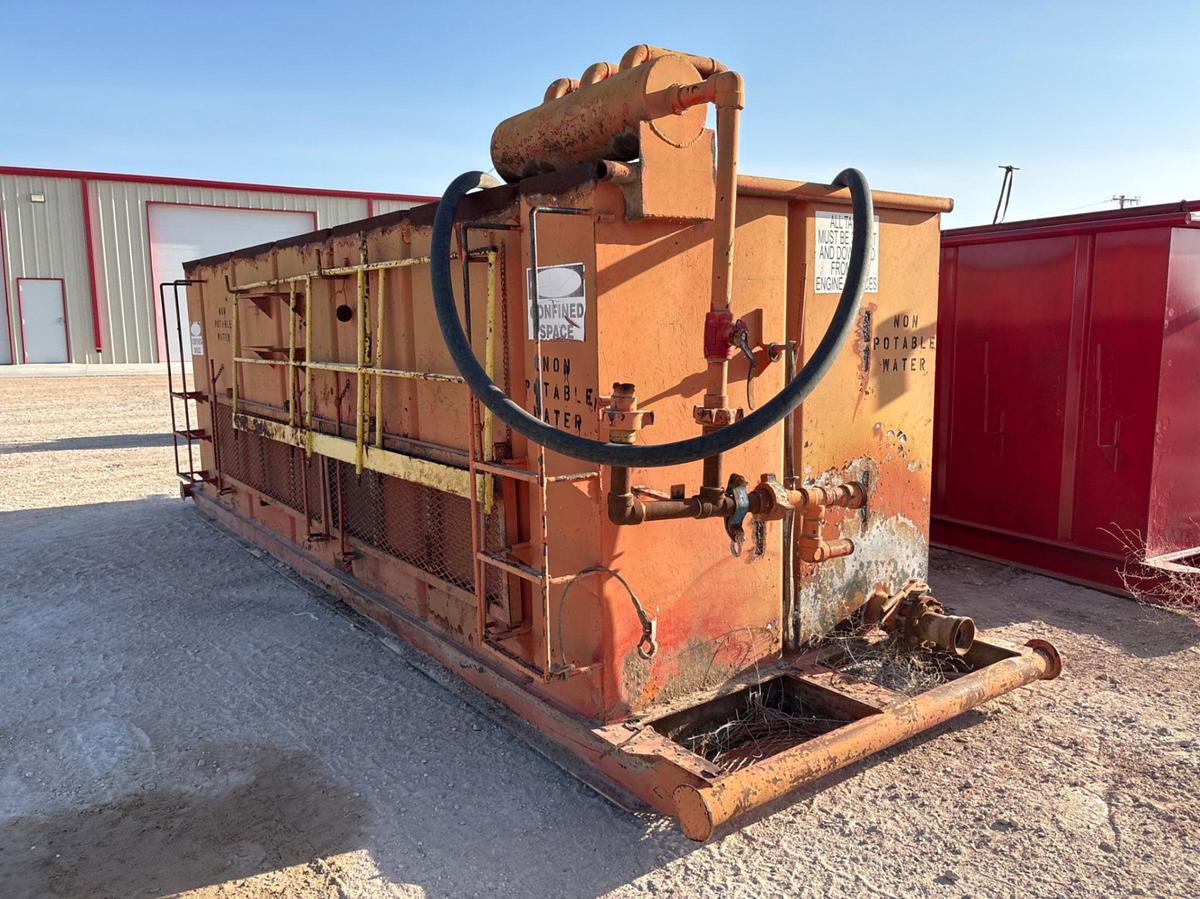 Used 18’ x 6’ x 6’ 2-compartment reverse pit, skidded