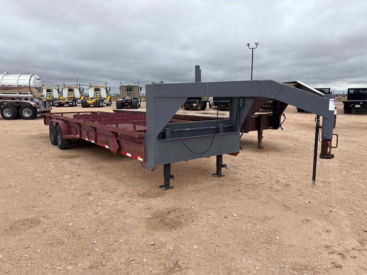 Used SHOPBUILT 28’ x 7.5’ t/a gooseneck tool transport trailer