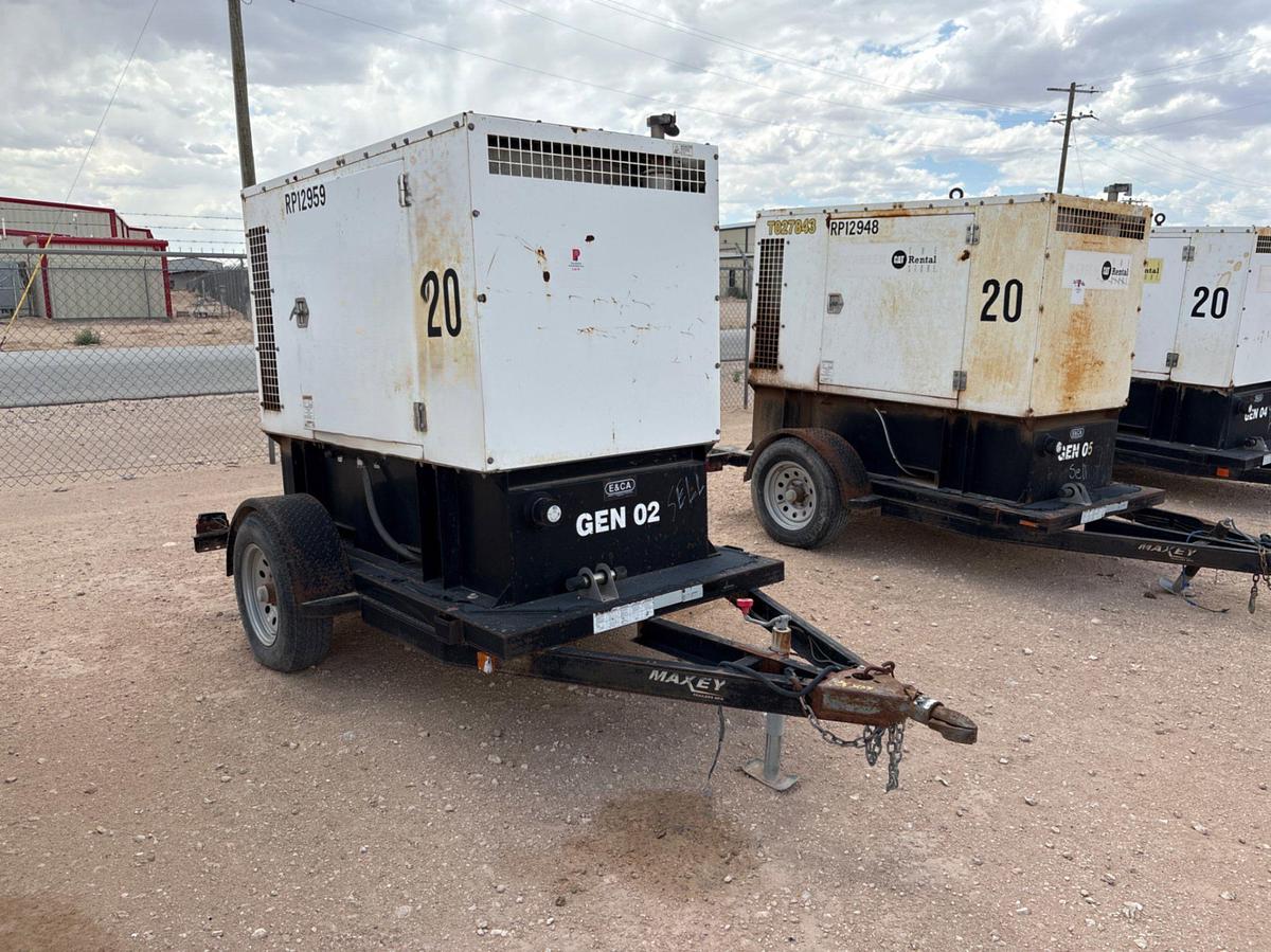 Used 2013 WARREN POWER SYSTEMS NPS-P-20 20KW S/A TOWABLE GENERATOR