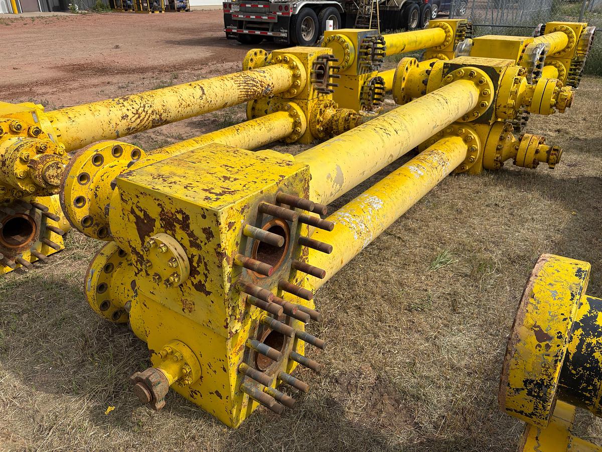 Used (2) 7-1/16” x 10’L spacer spools w/ (4) fluid crosses, (4) 20”l spools, & weco flanges