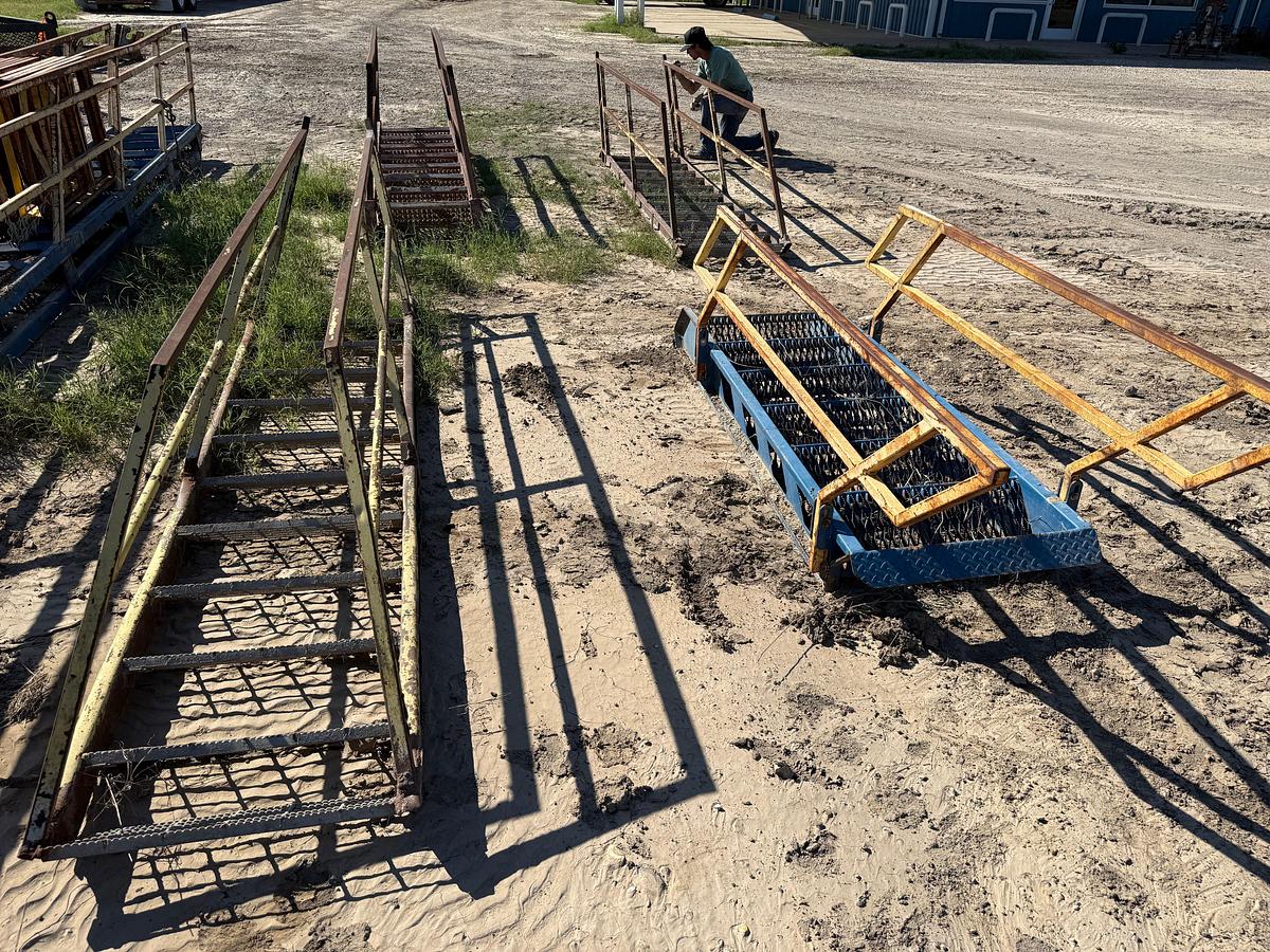 Used (4) 7’-10’ STEEL RIG LADDERS
