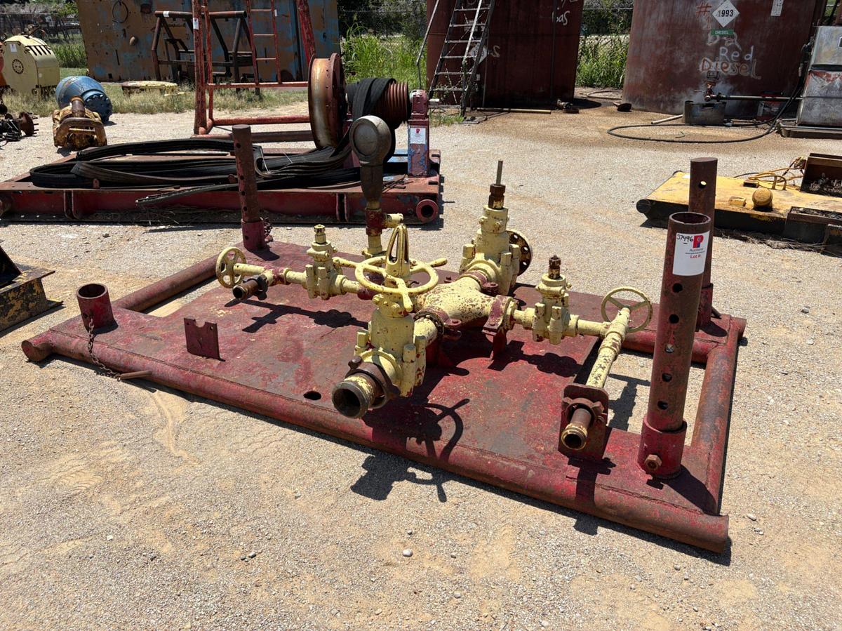 Used 4” choke manifold mtd on 10’ x 6’ skid