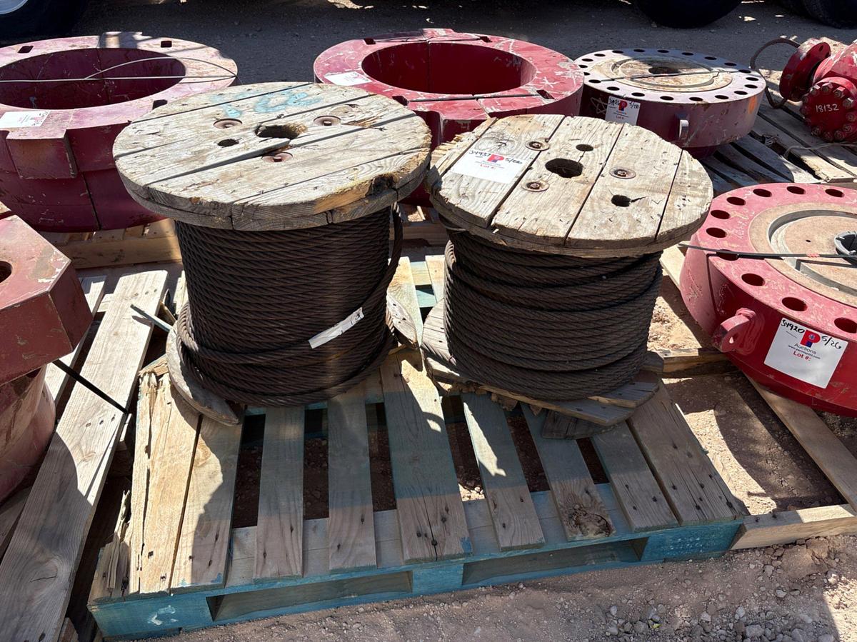 Used Spool of 3/4” & spool of 7/8” cable