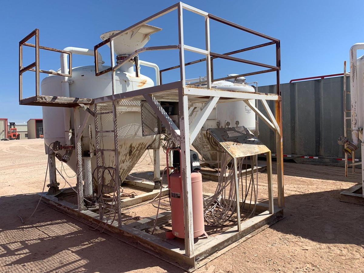 Used 16’ L x 11’ W x 12’ T Skidded Dry Bulk Storage Tank