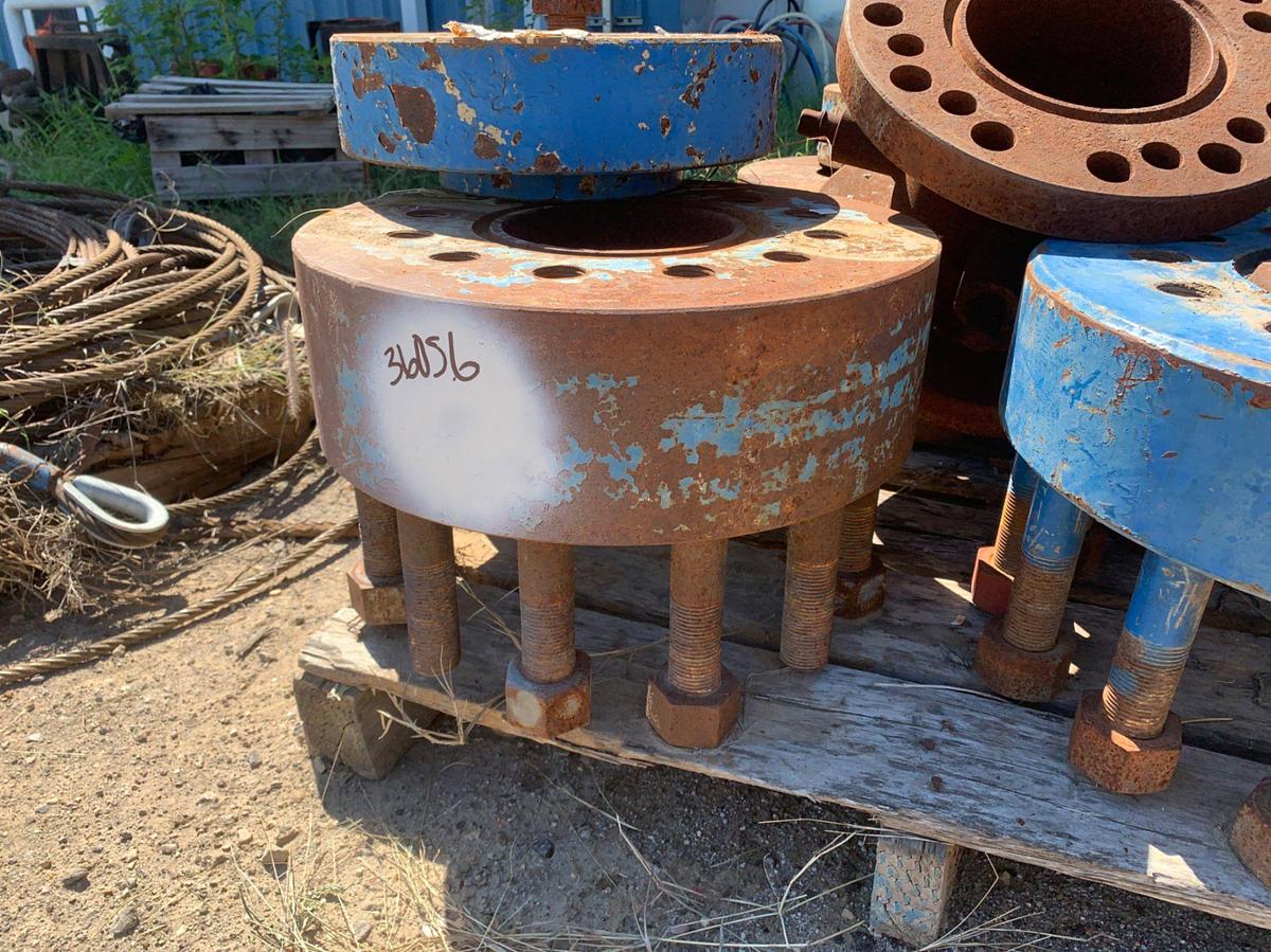 Used Pallets of (2) DSA 10k Flanges (1) DSA 5k Flange, (1) 7-1/16 5k Spool, (2)7-3/8” and 8” Stripper Head,