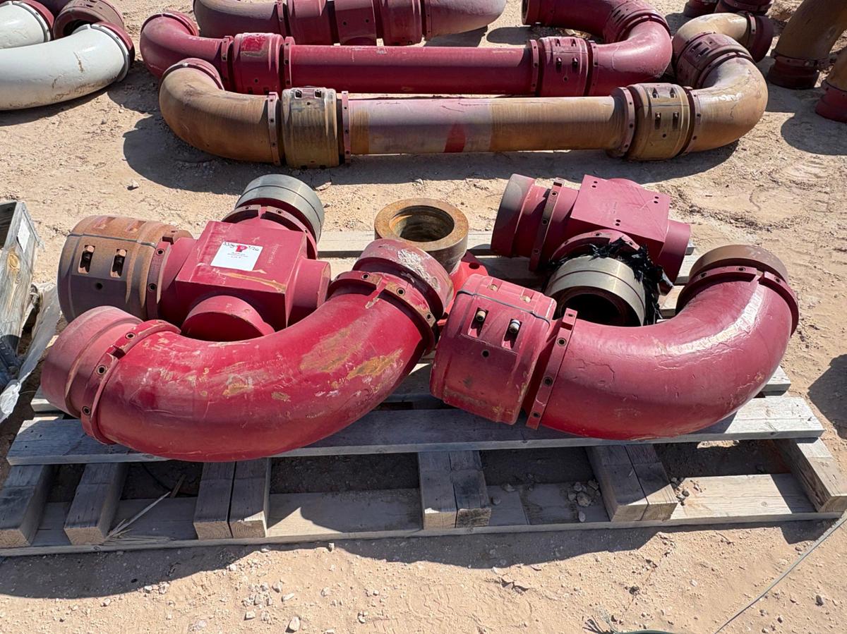 Used 8” NOV QUICKLATCH BIG BORE FRACMAXX FLOW IRON PIPE PACKAGE