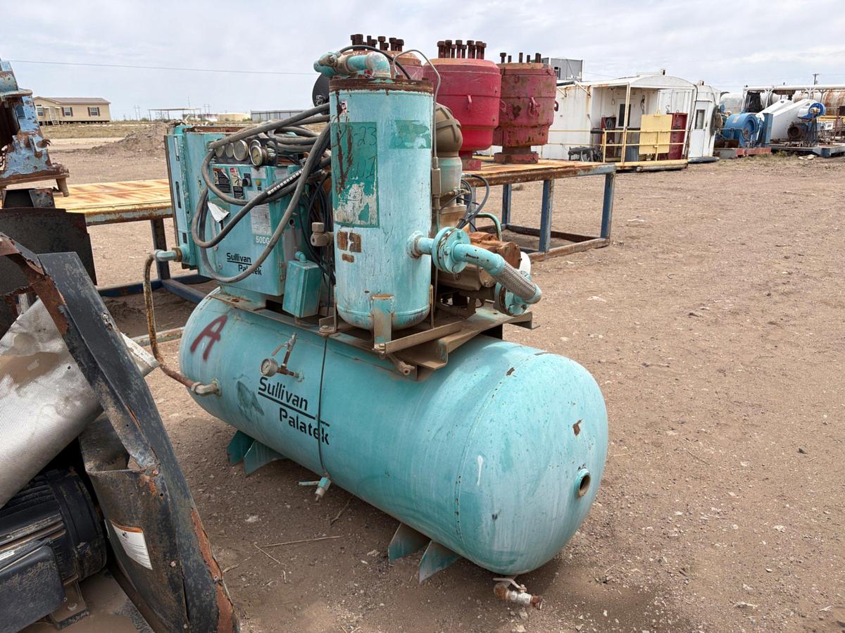 Used (3) inoperable/incomplete ingersoll Rand up6-40-125 corkscrew air compressors & (1) Sullivan palatek air compressor