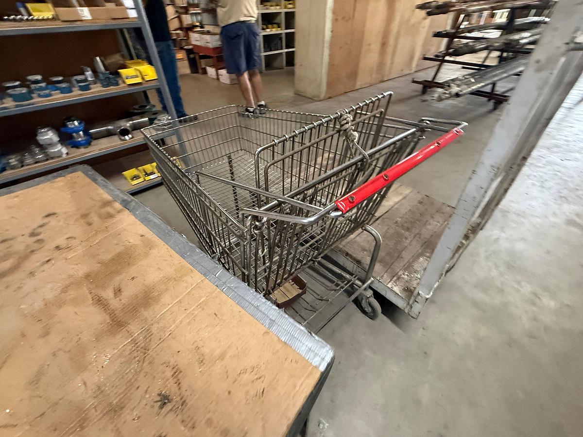 Used LOT W/ (2) HD 4’x3’ STEEL ROLLING PUSH DOLLY’s, (1) HD STEEL ROLLING PUSH CART & BUGGY