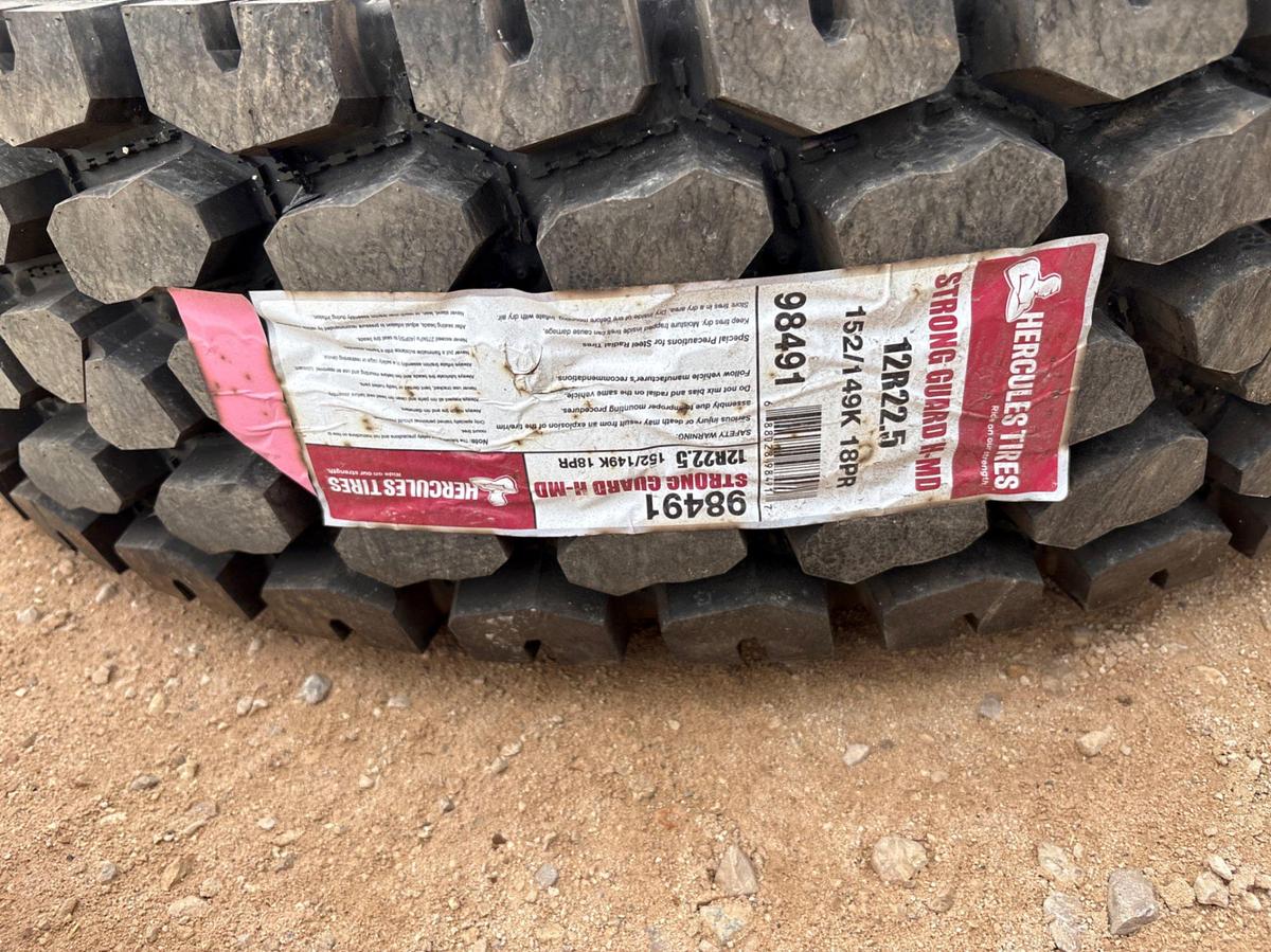 Used NEW HERCULES 12R22.5 TIRE W/ 10-LUG WHEEL