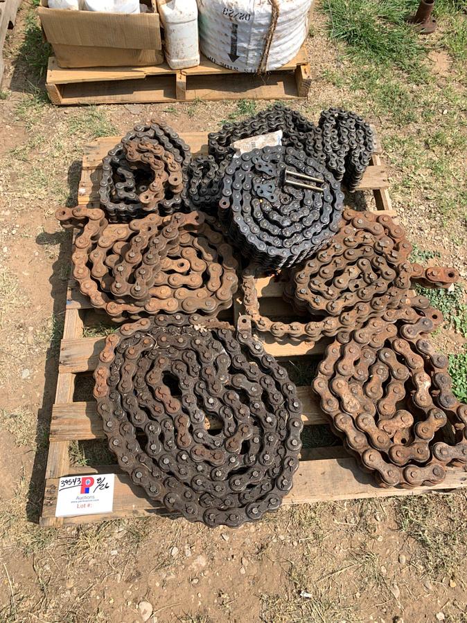 Used Pallet of 2” and 4” Diamond Gear Chain