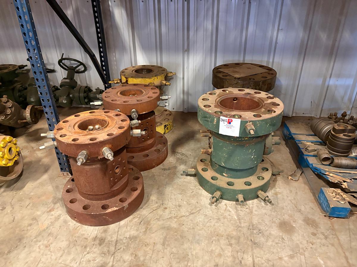 Used (5x$) assorted Braden heads & pallet w/ esp flange