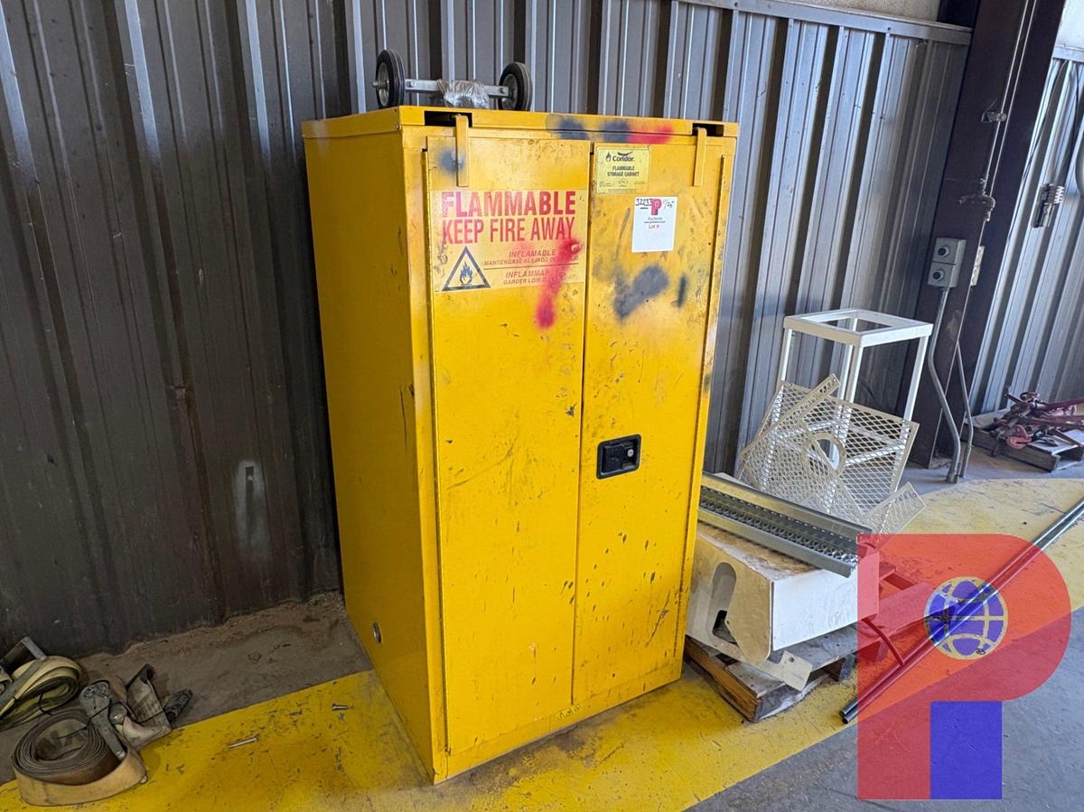 Used 34” X 34” X 67” FLAMMABLE STORAGE CABINET