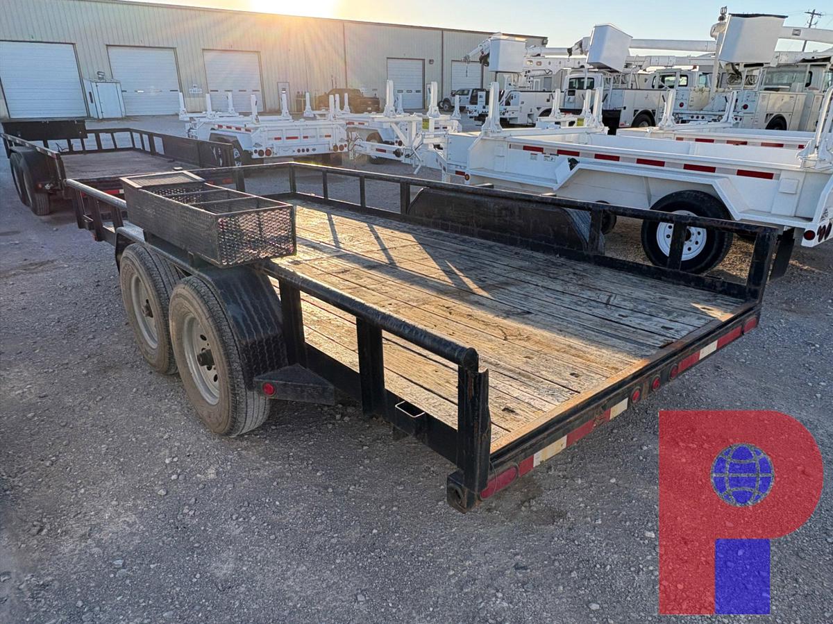 Used SHOPBUILT 16’ X 7’ T/A BUMPER PULL UTILITY TRAILER