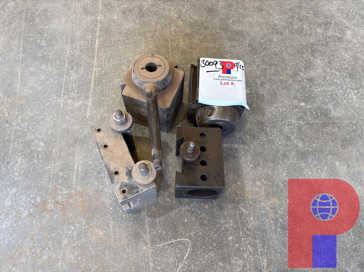 Used (4) TOOL HOLDERS/TURRET BLOCKS FOR LATHE