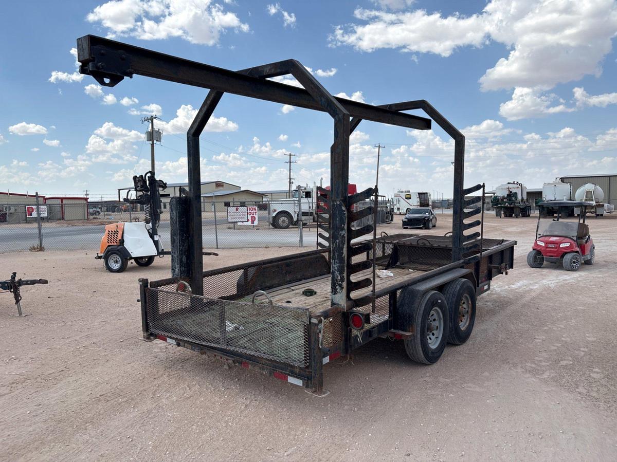 Used 18’ x 7’ t/a bumper pull monorail trailer