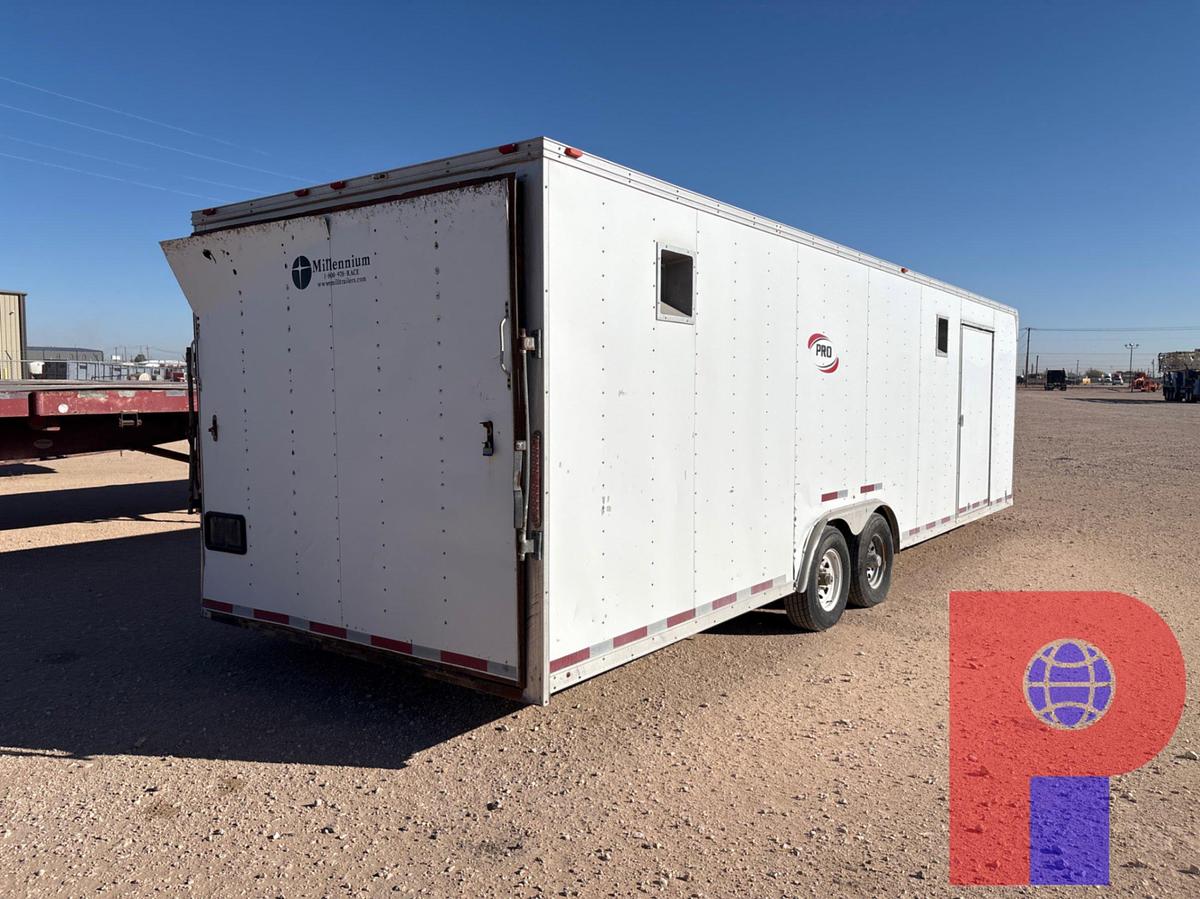 Used MILLENNIUM 28’ X 8’ T/A BUMPER PULL ENCLOSED TRAILER