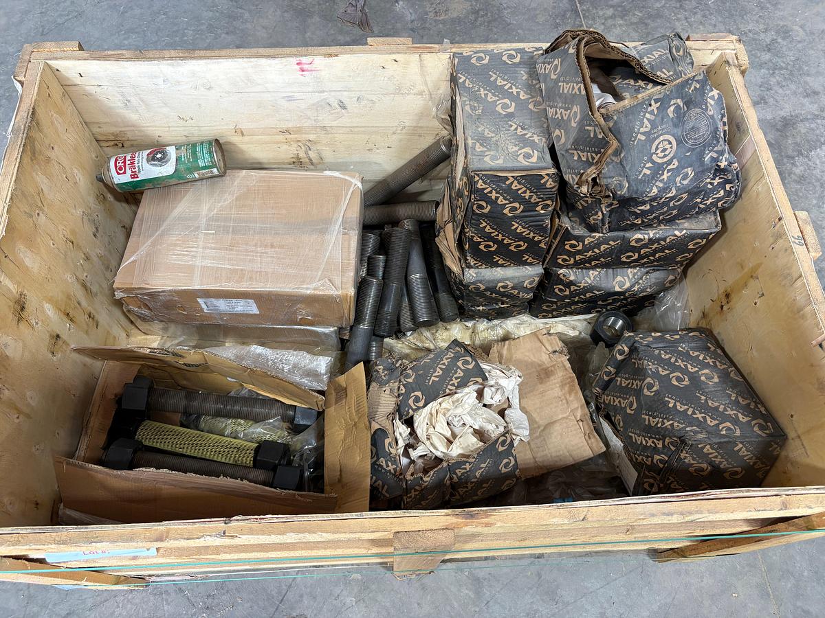 Used (4 crates) of assorted stud bolts & hangers