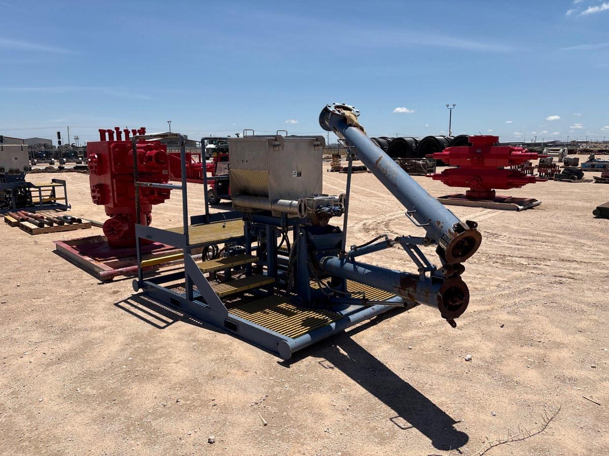 Used Hydraulic auger & hopper unit, skidded