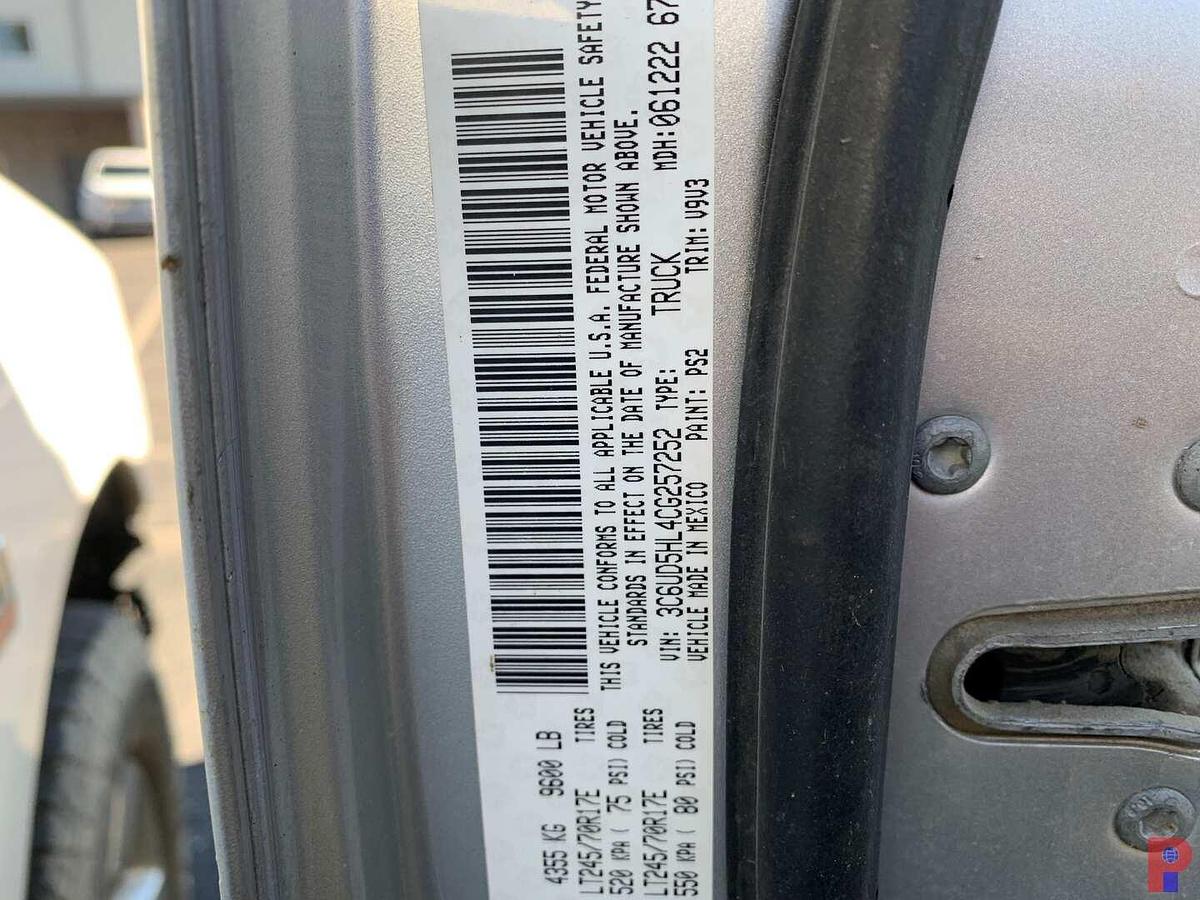 Used 2012 RAM 2500 CREW CAB 4X4 PICKUP (INOP)