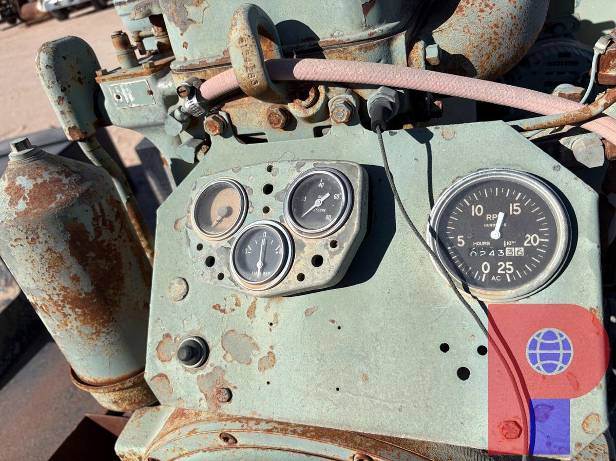 Used 30KW ELECTRIC GENERATOR MTD ON SHOPBUILT T/A BUMPER PULL TRAILER