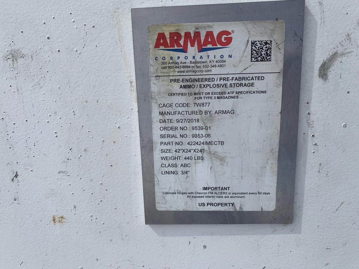 Used (2) 42” x 24” x 24” Armag Explosive Storage