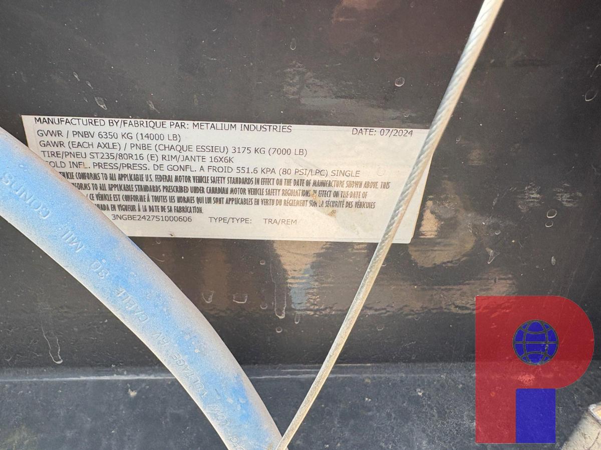 Used 2025 METALIUM INDUSTRIES 24’ X 7’ T/A BUMPER PULL CAR HAULER TRAILER