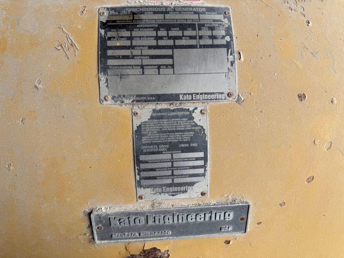 Used KATO 1204-KW DIESEL GENERATOR SET P/B CATERPILLAR 3512B 1621-HP
