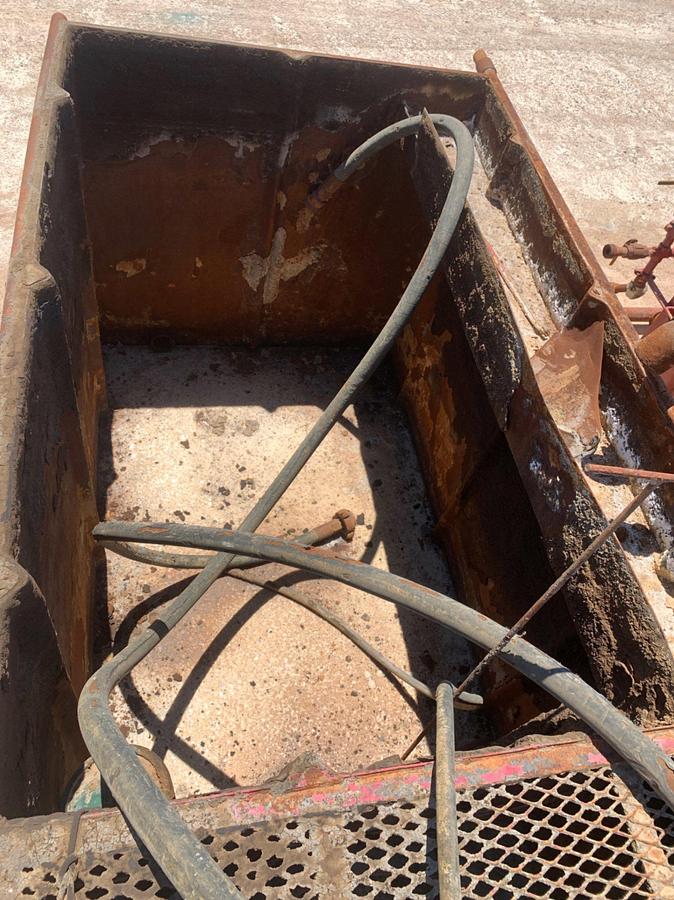 Used 21’ L x 9’ W x 8’ T 115 Bbl Open Top Skidded Tank w/ 2 Compartments