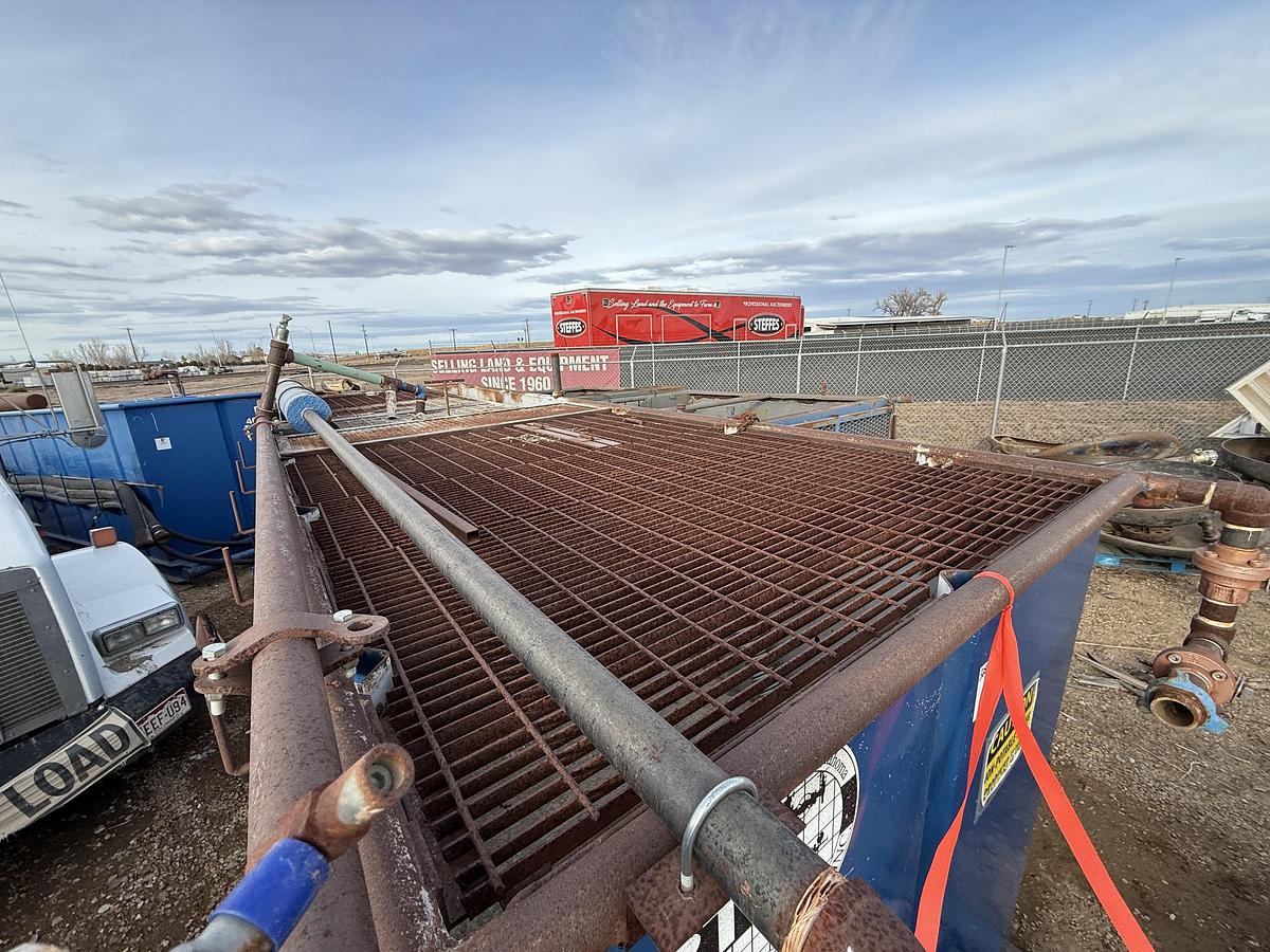 Used 18’L X 6’W X 6’H 2-COMP. REVERSE PIT W/ CATWALK, GAS BUSTER, HOSE RACK